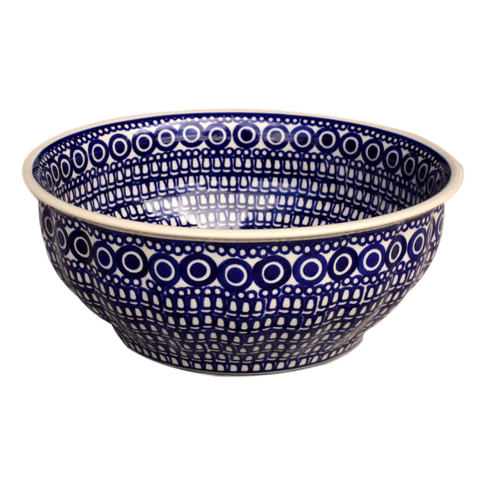 Circles - Large Fluted Serving Bowl  Polish Ceramics - PasParTou