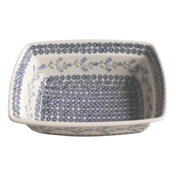 Bluebells - Deep Rectangular Baker  Polish Ceramics - PasParTou