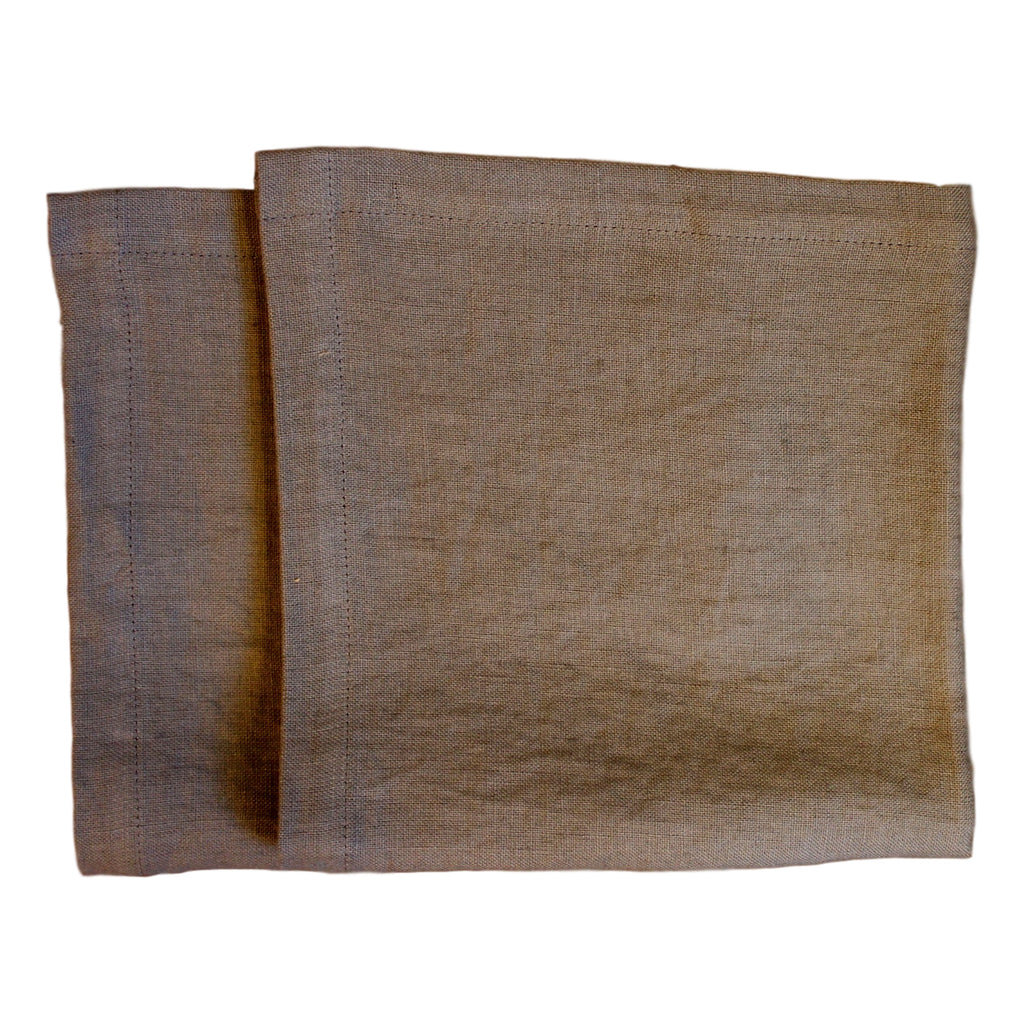Napkins - Dark Grey Softwashed Linen  napkins - PasParTou