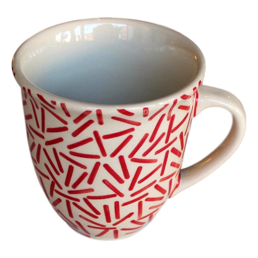 Op Art Red - Big Cup  Polish Ceramics - PasParTou