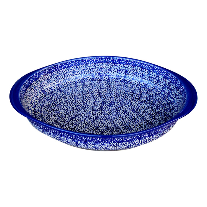 Blue Spatter - Large Oval Baker  Polish Ceramics - PasParTou