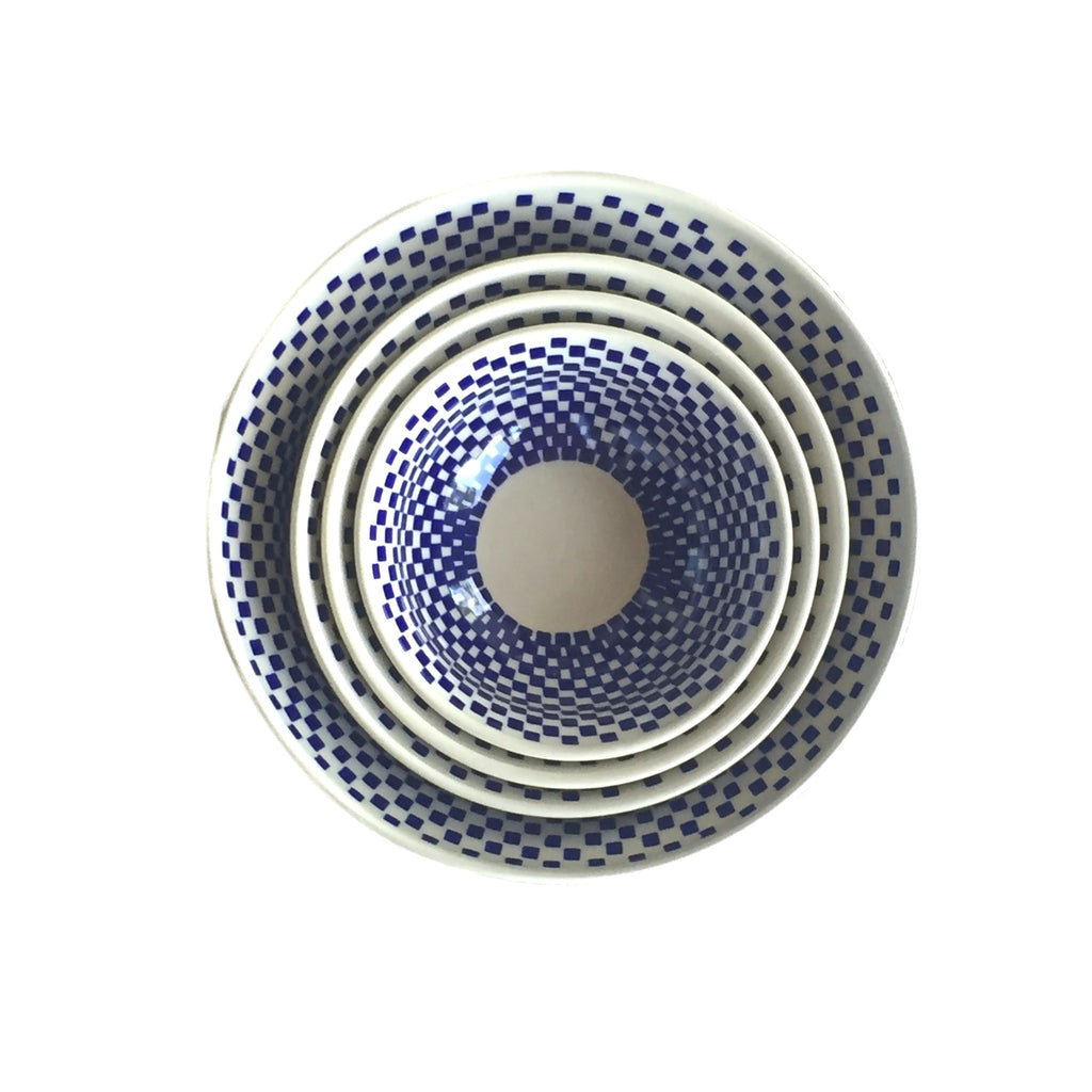 Checkerboard - Medium Serving Bowl  Polish Ceramics - PasParTou