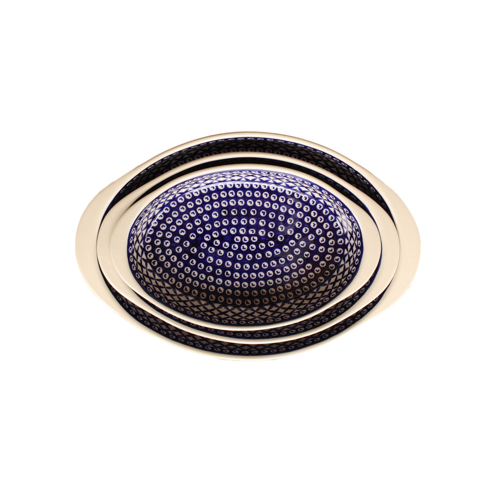 Lattice - Small Oval Baker  Polish Ceramics - PasParTou