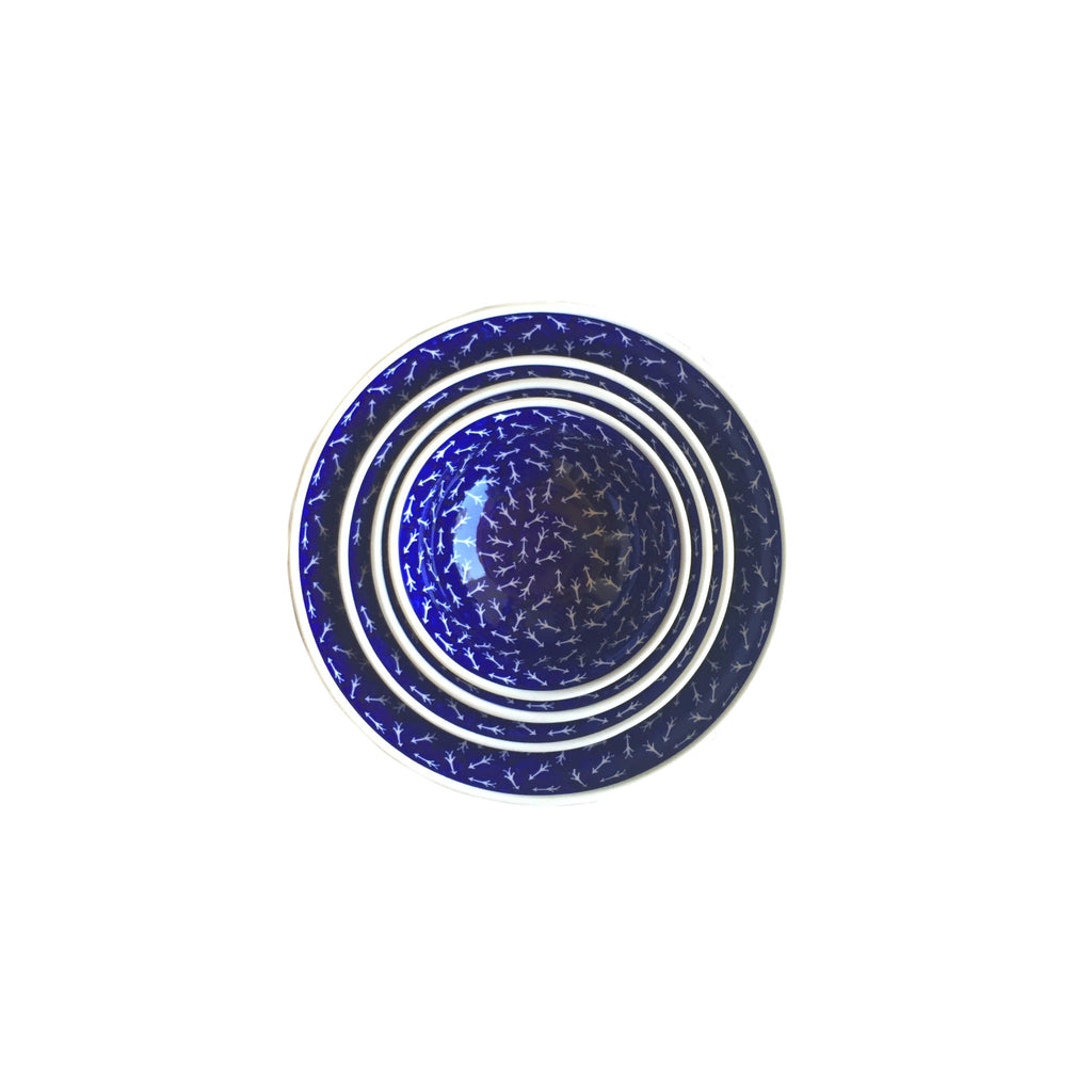 White Arrows - Small Serving Bowl  Polish Ceramics - PasParTou