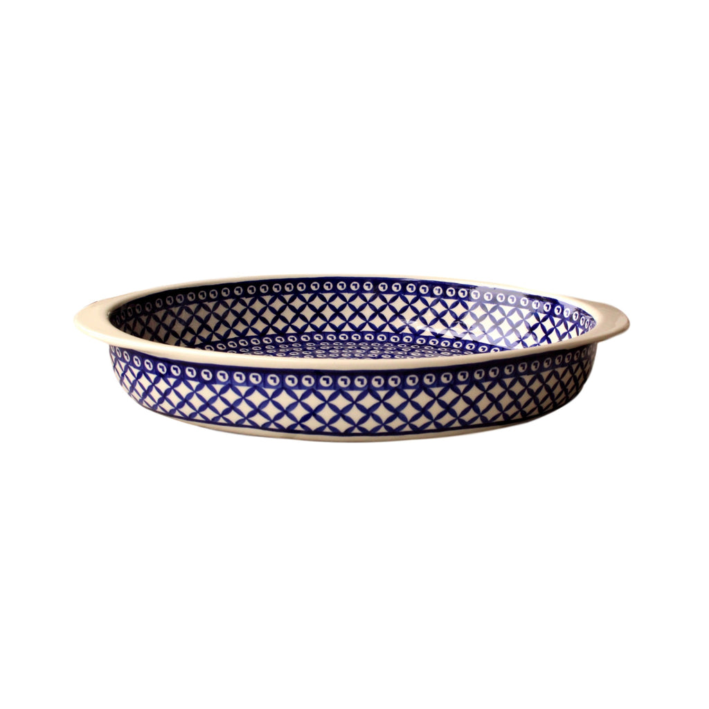 Lattice - Large Oval Baker  Polish Ceramics - PasParTou