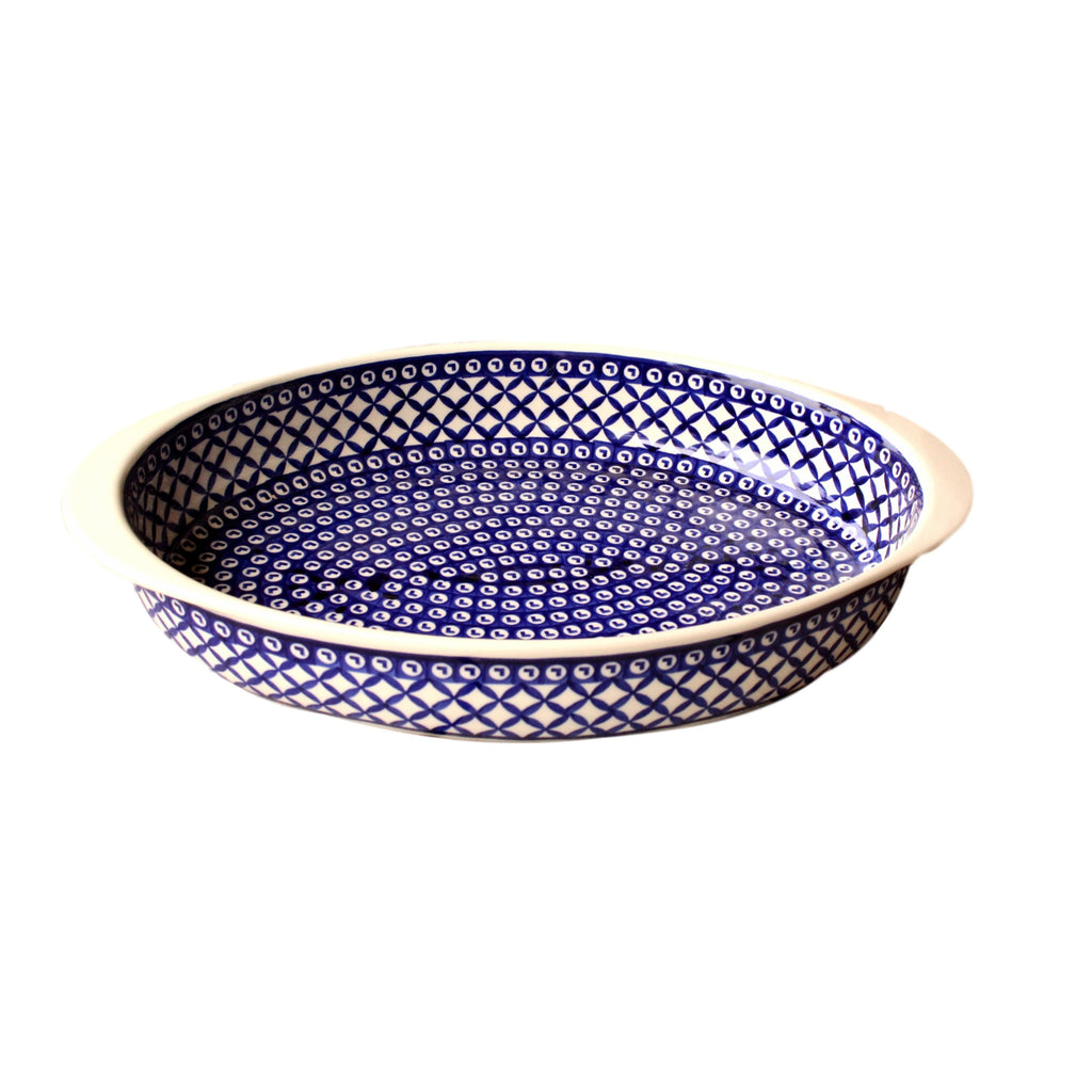 Lattice - Large Oval Baker  Polish Ceramics - PasParTou