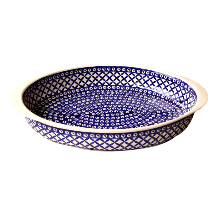 Lattice - Large Oval Baker  Polish Ceramics - PasParTou