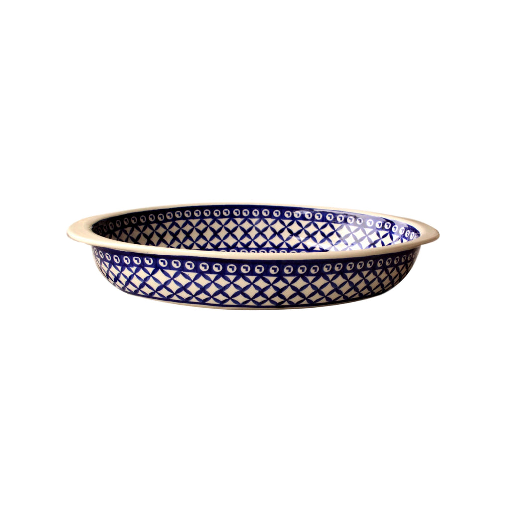 Lattice - Medium Oval Baker  Polish Ceramics - PasParTou