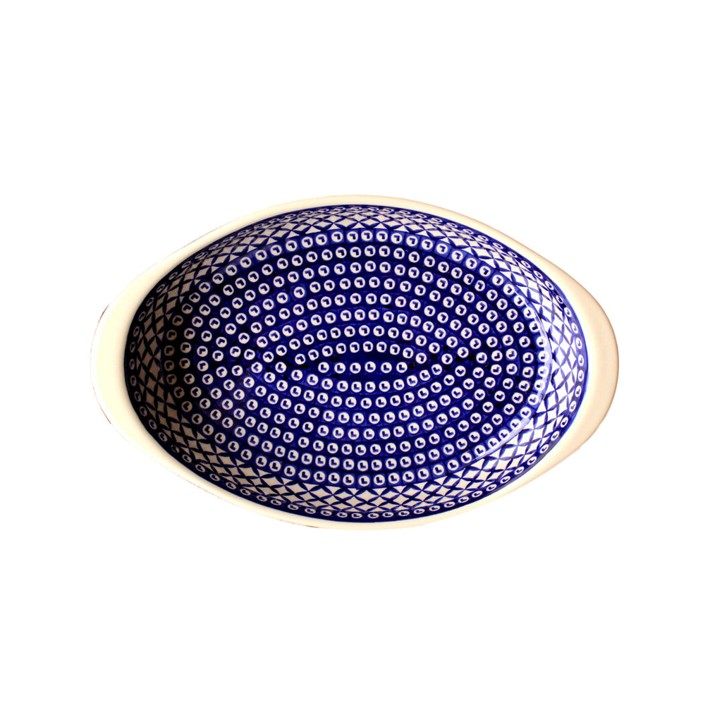 Lattice - Medium Oval Baker  Polish Ceramics - PasParTou
