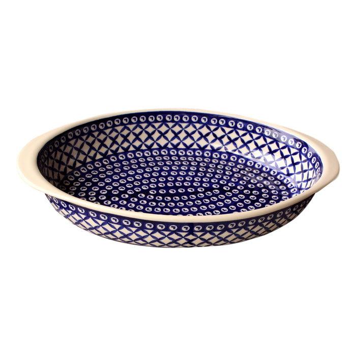 Lattice - Medium Oval Baker  Polish Ceramics - PasParTou