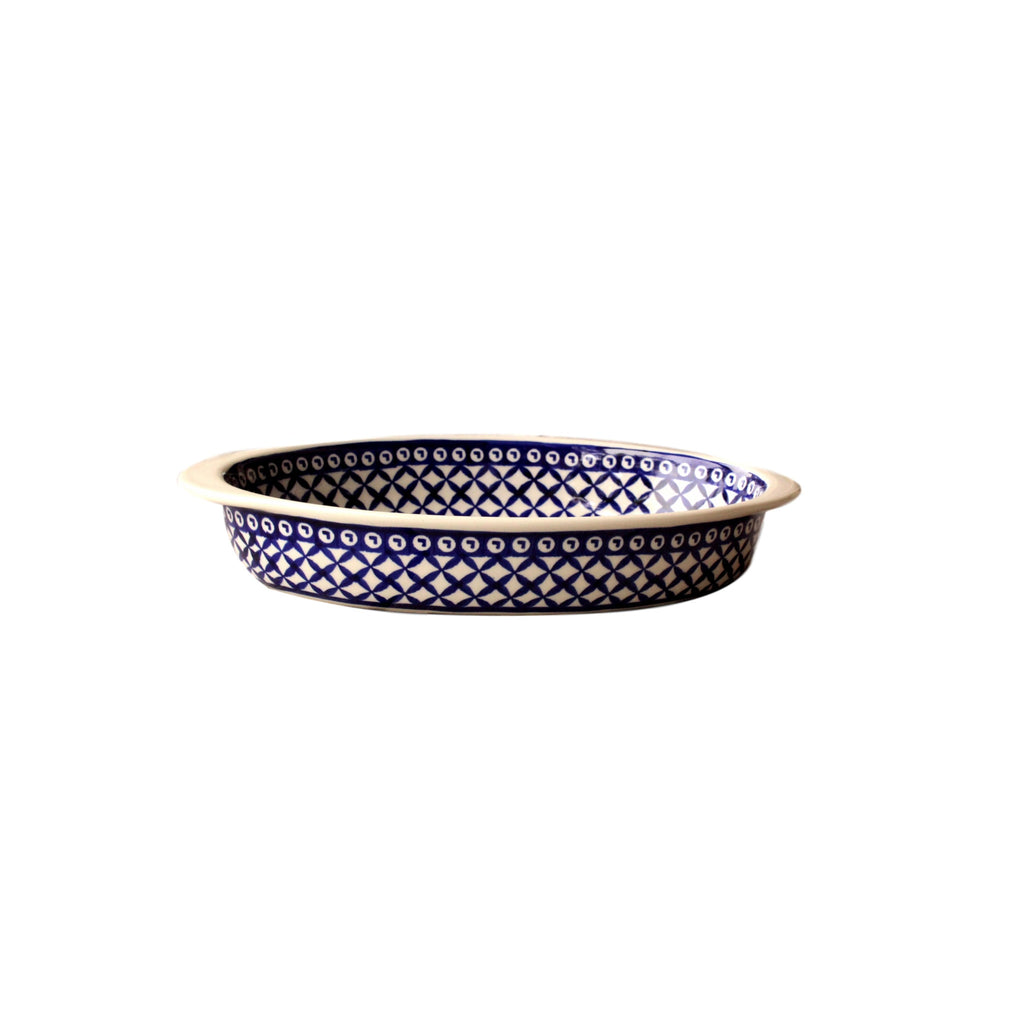 Lattice - Small Oval Baker  Polish Ceramics - PasParTou