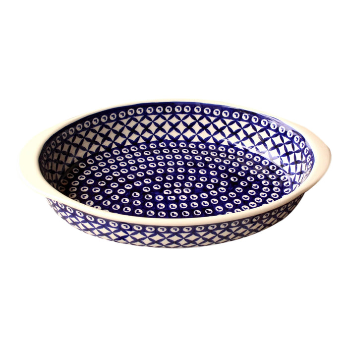 Lattice - Small Oval Baker  Polish Ceramics - PasParTou