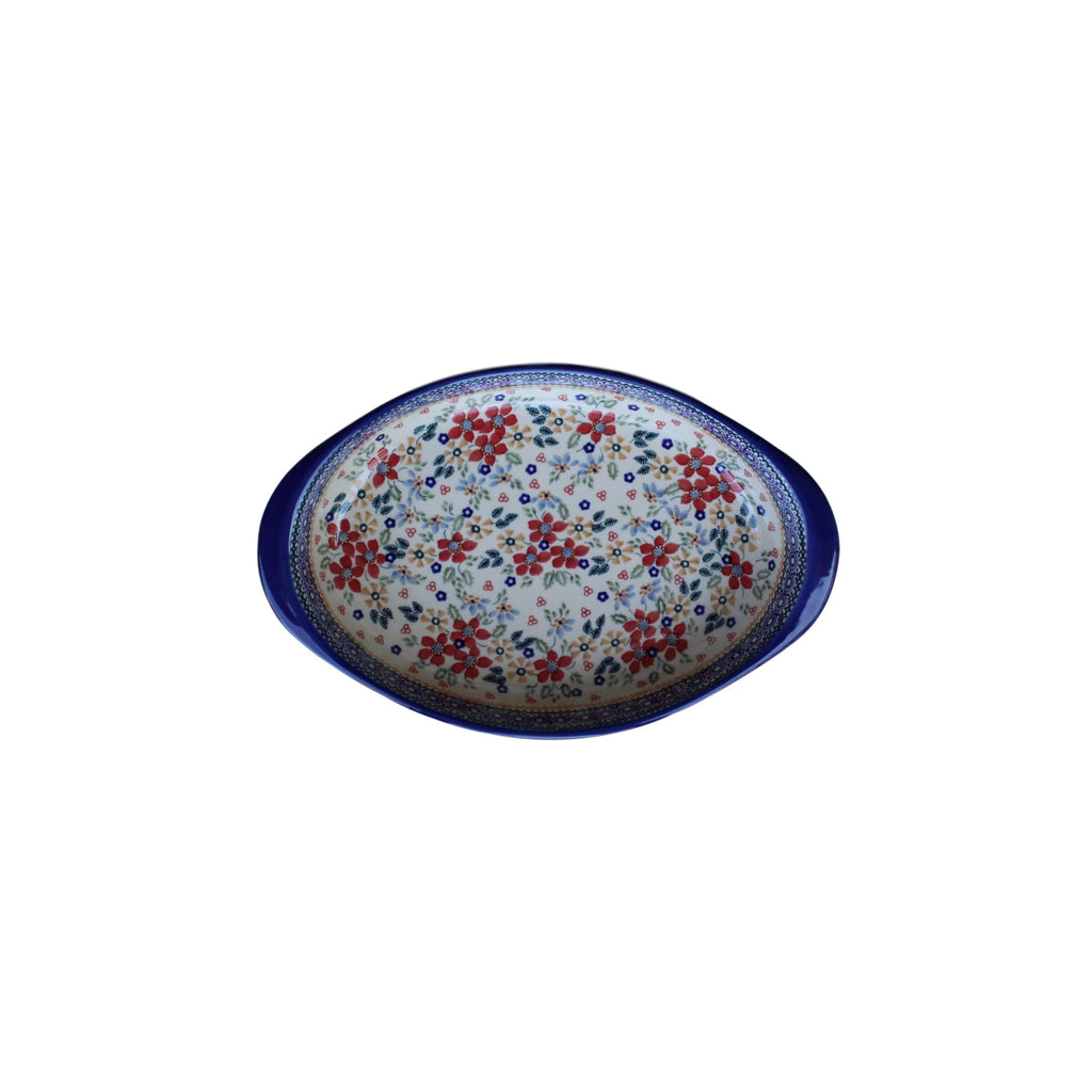 Harvest Floral - Medium Oval Baker  Polish Ceramics - PasParTou