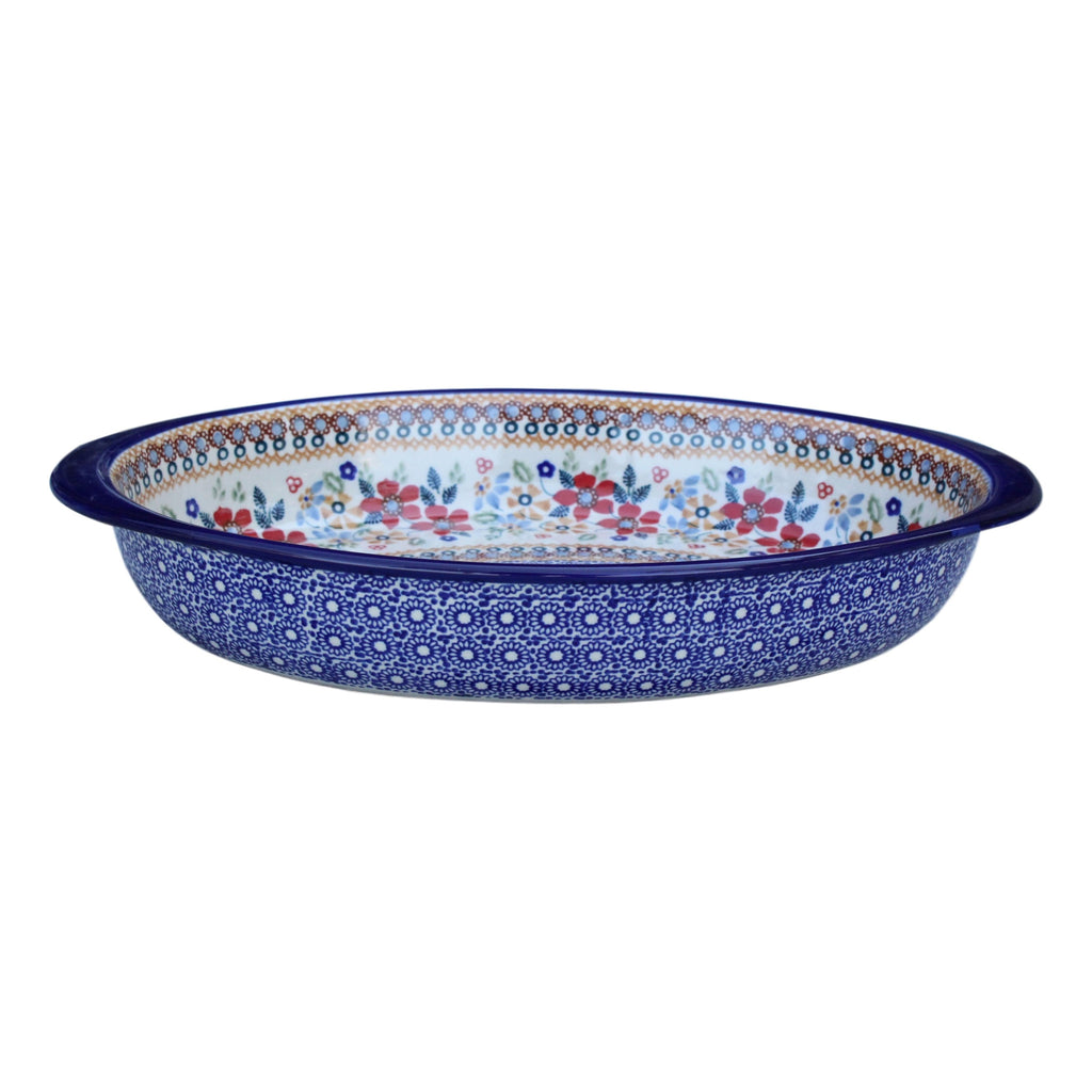 Harvest Floral 2 - Medium Oval Baker  Polish Ceramics - PasParTou