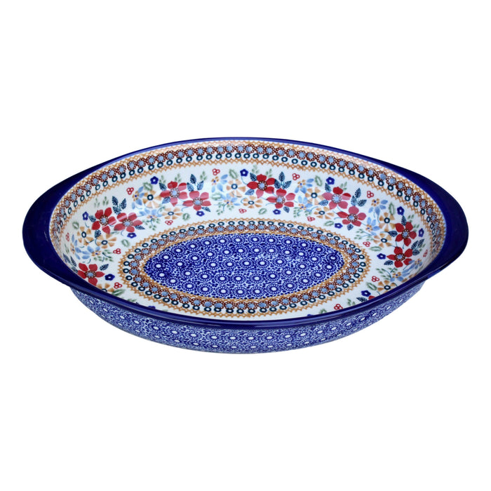 Harvest Floral 2 - Medium Oval Baker  Polish Ceramics - PasParTou