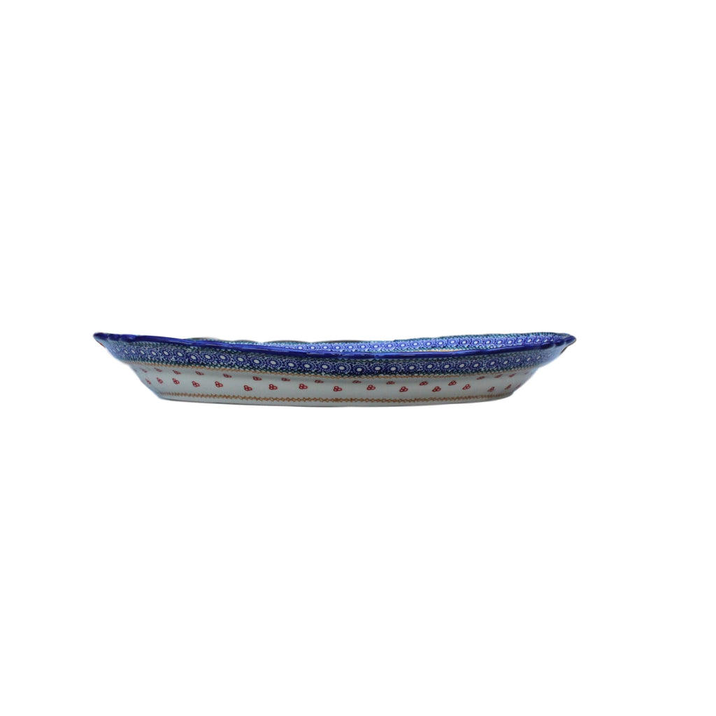 Harvest Floral - Large Oval Serving Platter  Polish Ceramics - PasParTou