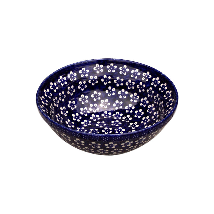 Blue Flowers - Medium Serving Bowl  Polish Ceramics - PasParTou