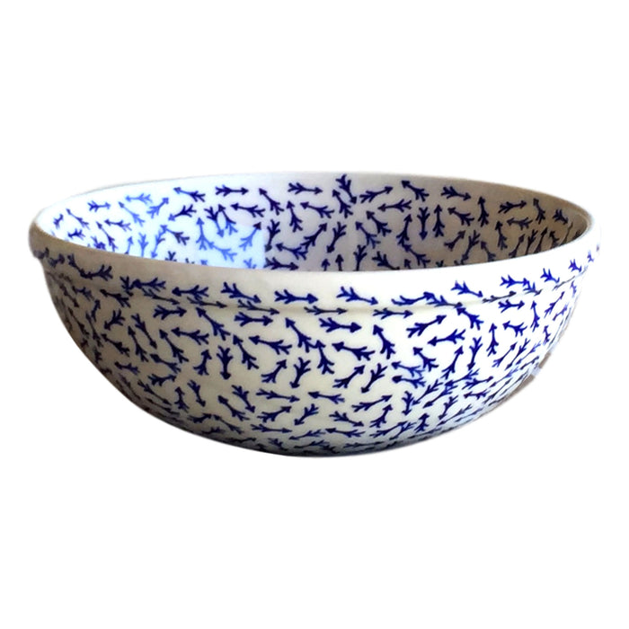 Blue Arrows - Small Serving Bowl  Polish Ceramics - PasParTou