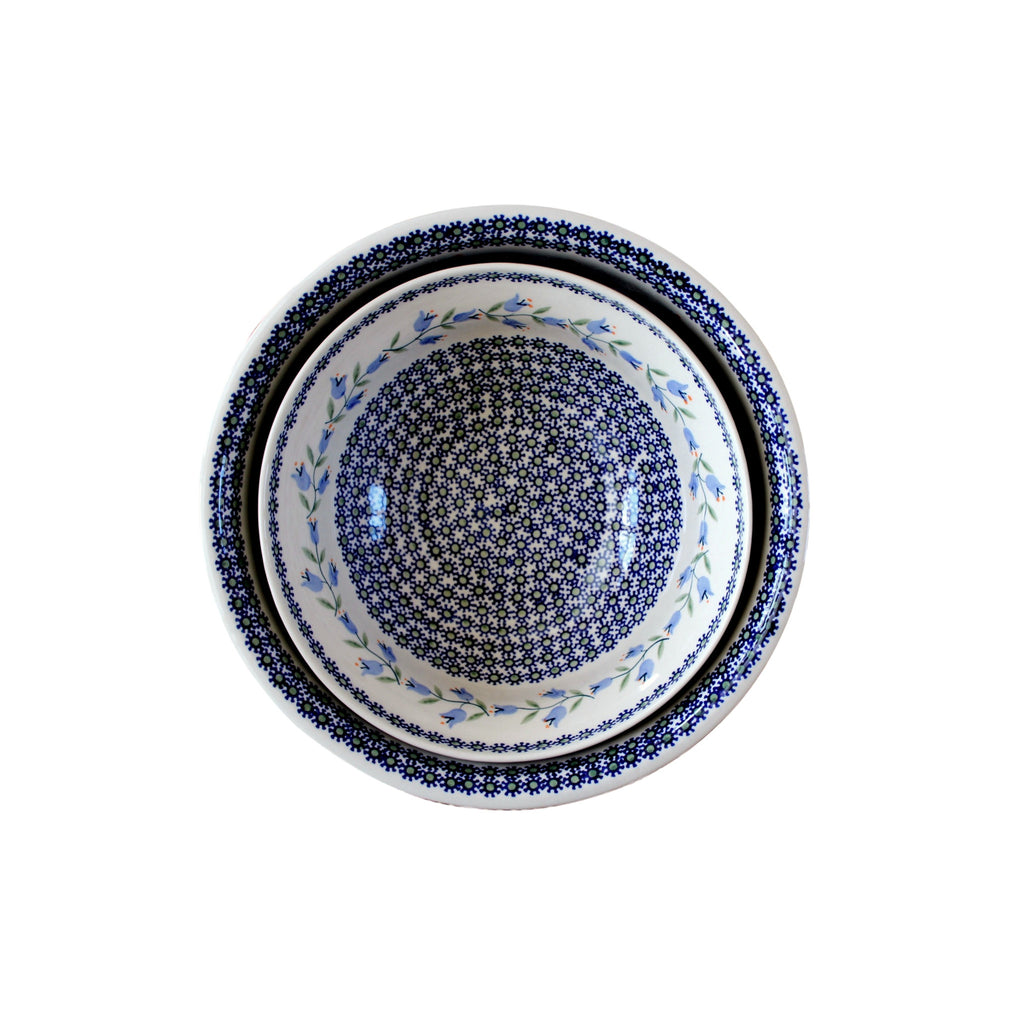 Bluebells - Medium Serving Bowl  Polish Ceramics - PasParTou