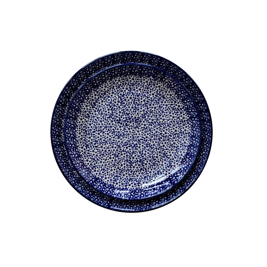 Blue Spatter- Salad Plate  Polish Ceramics - PasParTou