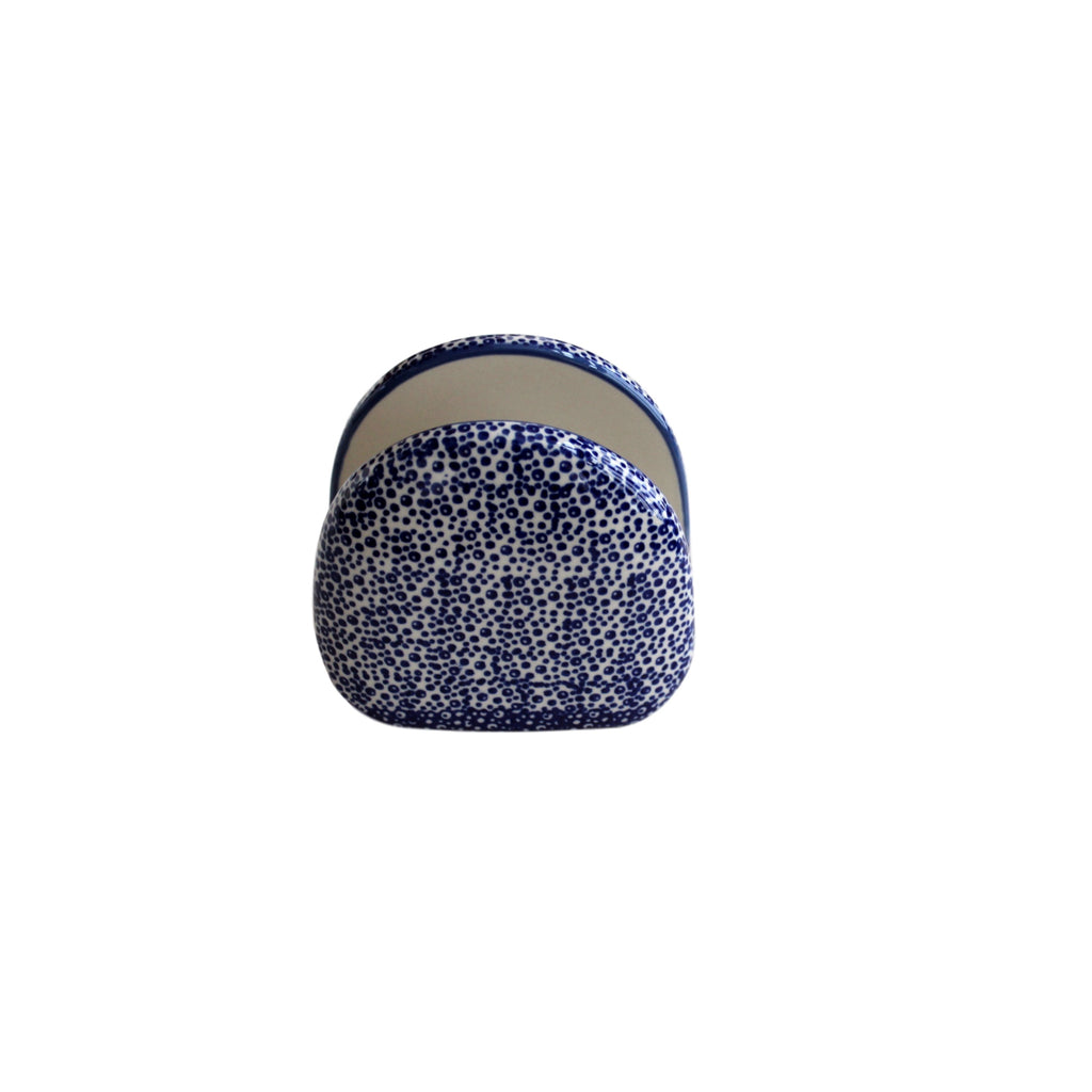 Blue Spatter - Napkin Holder  Polish Ceramics - PasParTou