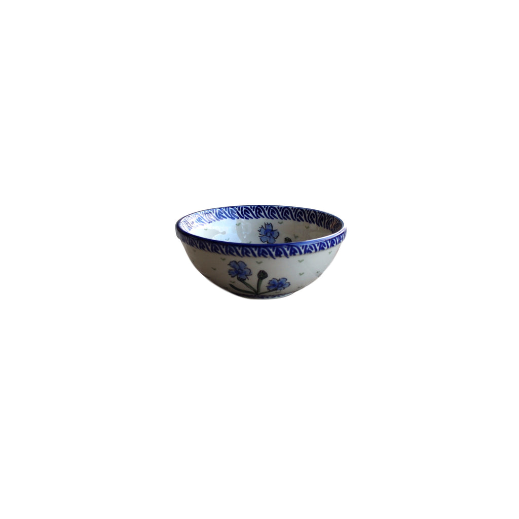 Blue Dahlia - Salad Bowl  Polish Ceramics - PasParTou