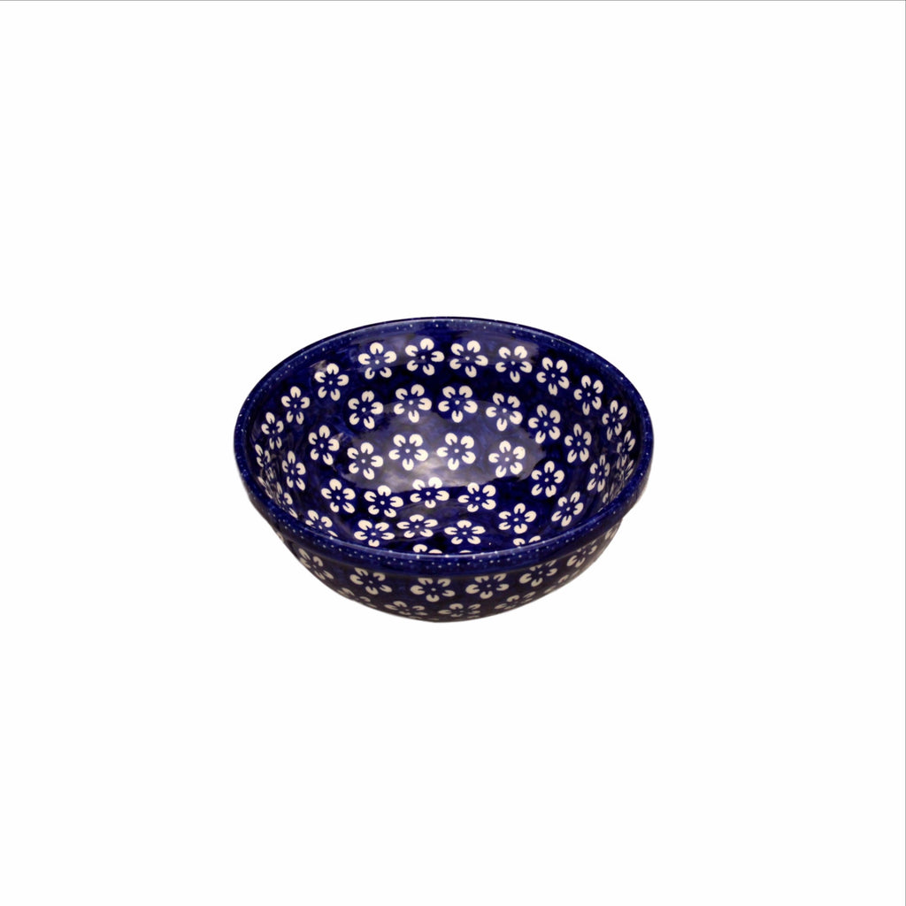 Blue Flowers - Dessert Bowl  Polish Ceramics - PasParTou