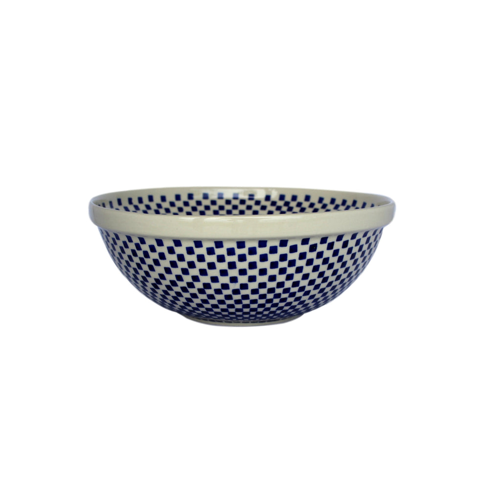 Checkerboard - Small Serving Bowl  Polish Ceramics - PasParTou