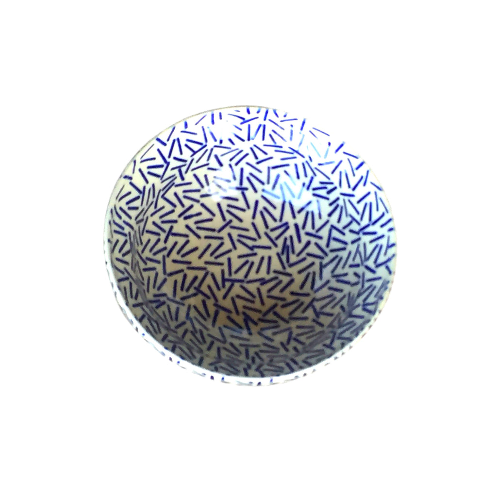 Op Art Blue - Medium Serving Bowl  Polish Ceramics - PasParTou