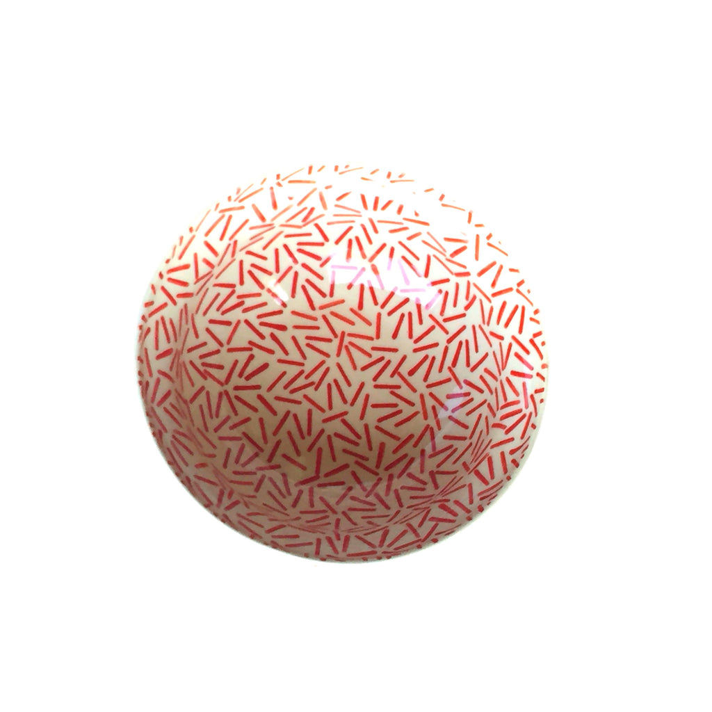 Opt Art Red - Medium Serving Bowl  Polish Ceramics - PasParTou
