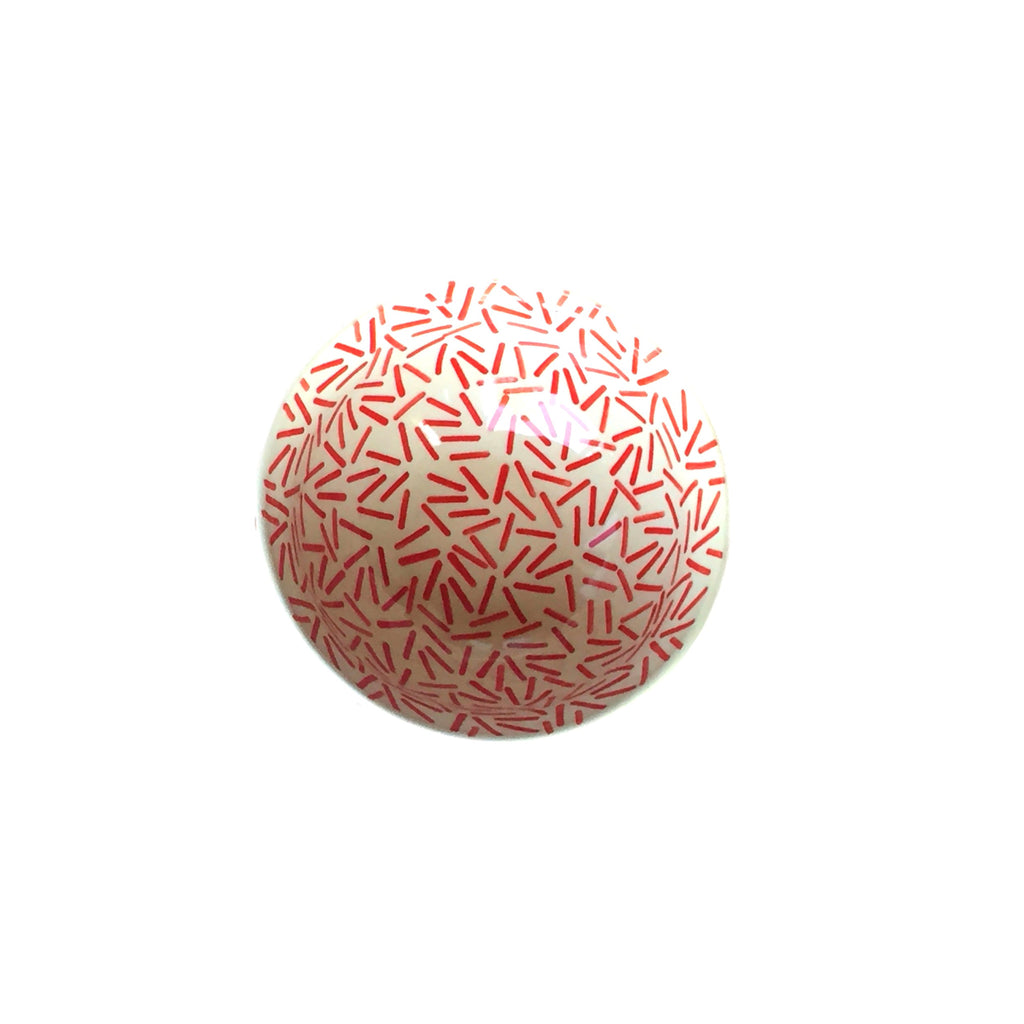 Op Art Red - Small Serving Bowl  Polish Ceramics - PasParTou