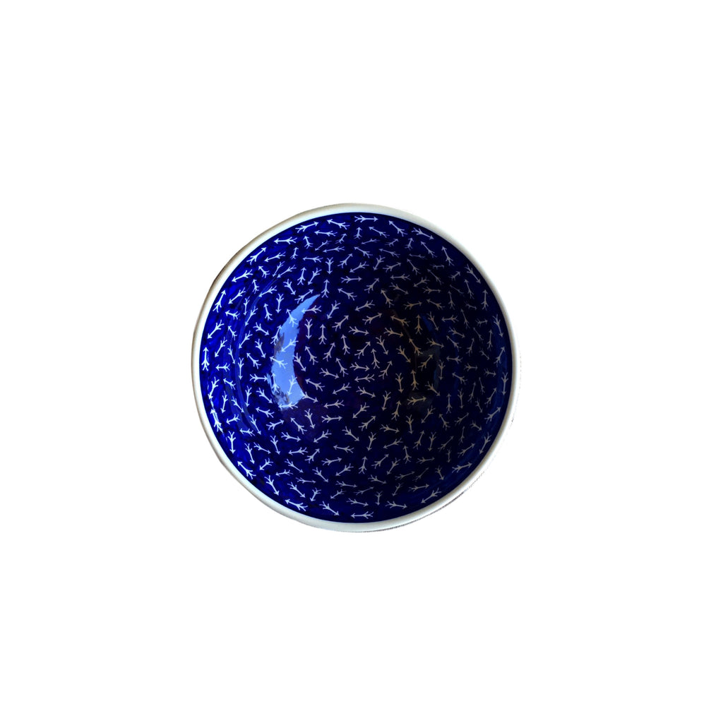 White Arrows - Small Serving Bowl  Polish Ceramics - PasParTou
