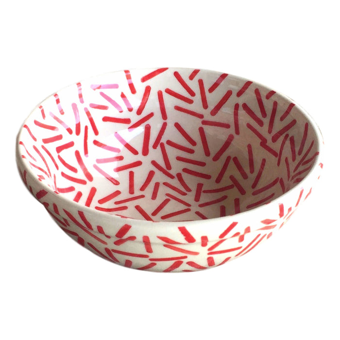 Op Art Red - Dessert Bowl  Polish Ceramics - PasParTou