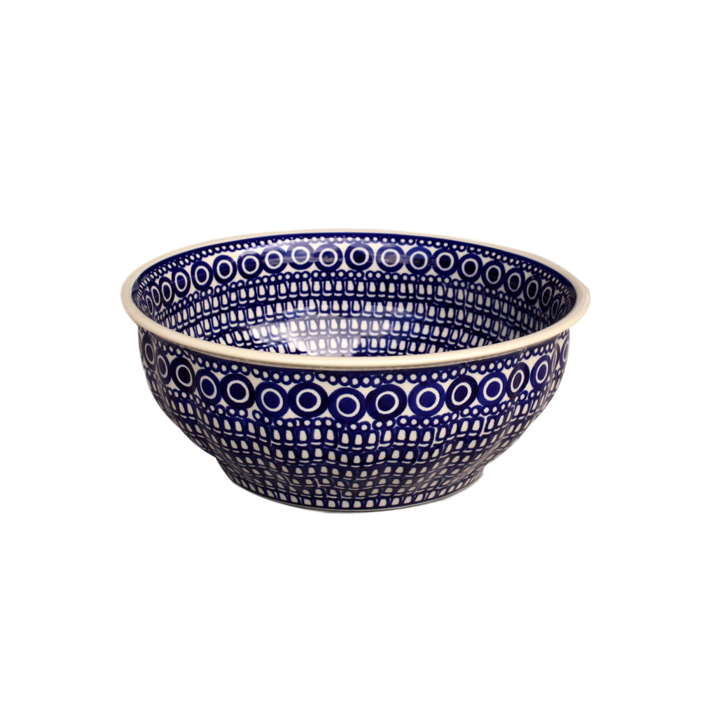 Circles - Large Fluted Serving Bowl  Polish Ceramics - PasParTou