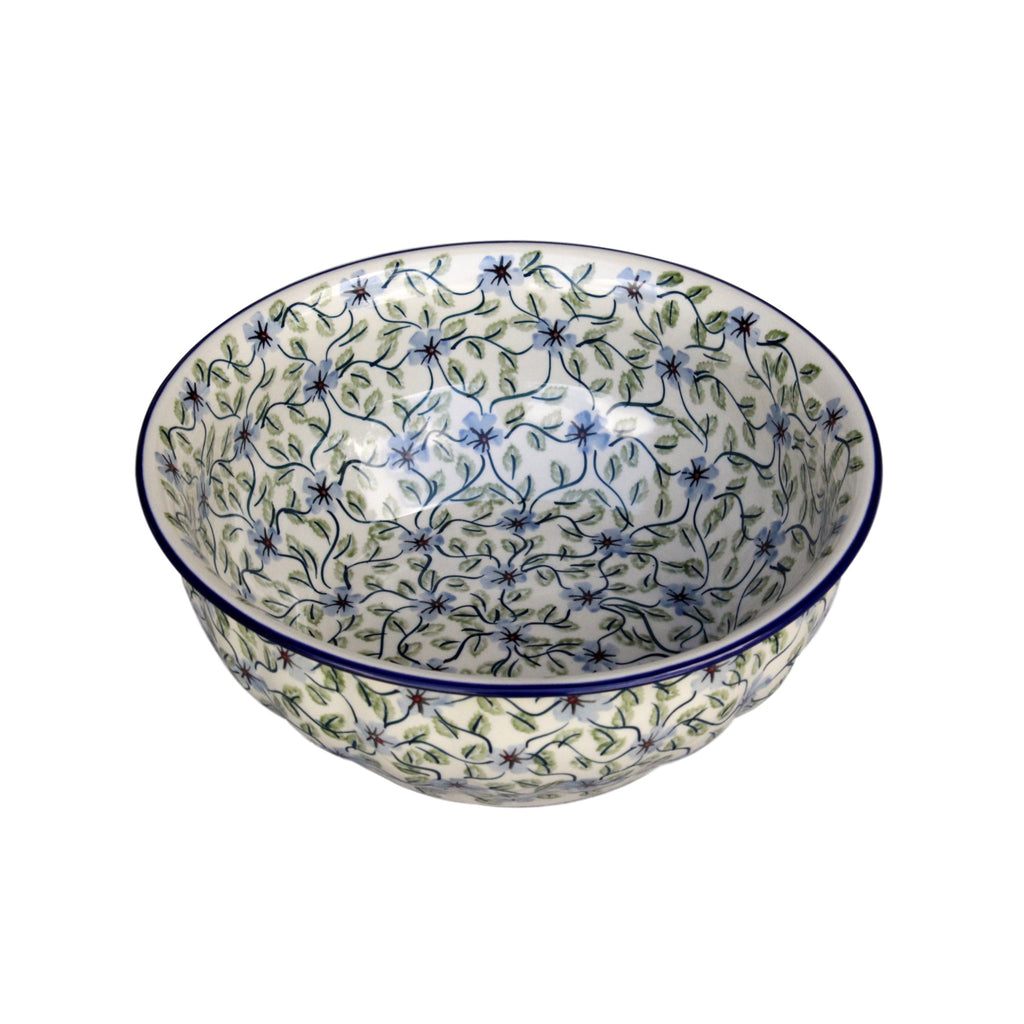 Spring Floral - Large Fluted Serving Bowl  Polish Ceramics - PasParTou