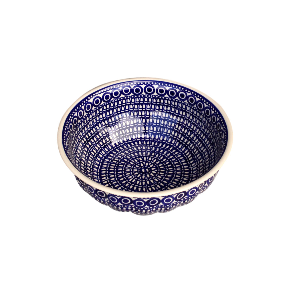 Circles - Large Fluted Serving Bowl  Polish Ceramics - PasParTou