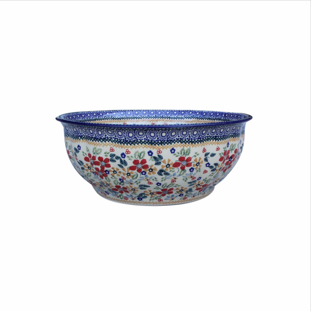 Harvest Floral - Large Fluted Bowl  Polish Ceramics - PasParTou