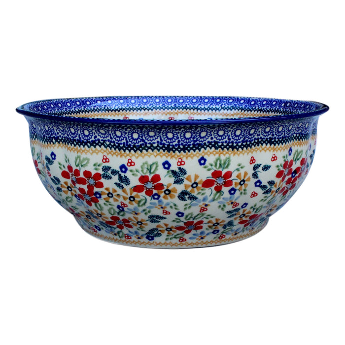 Harvest Floral - Large Fluted Bowl  Polish Ceramics - PasParTou