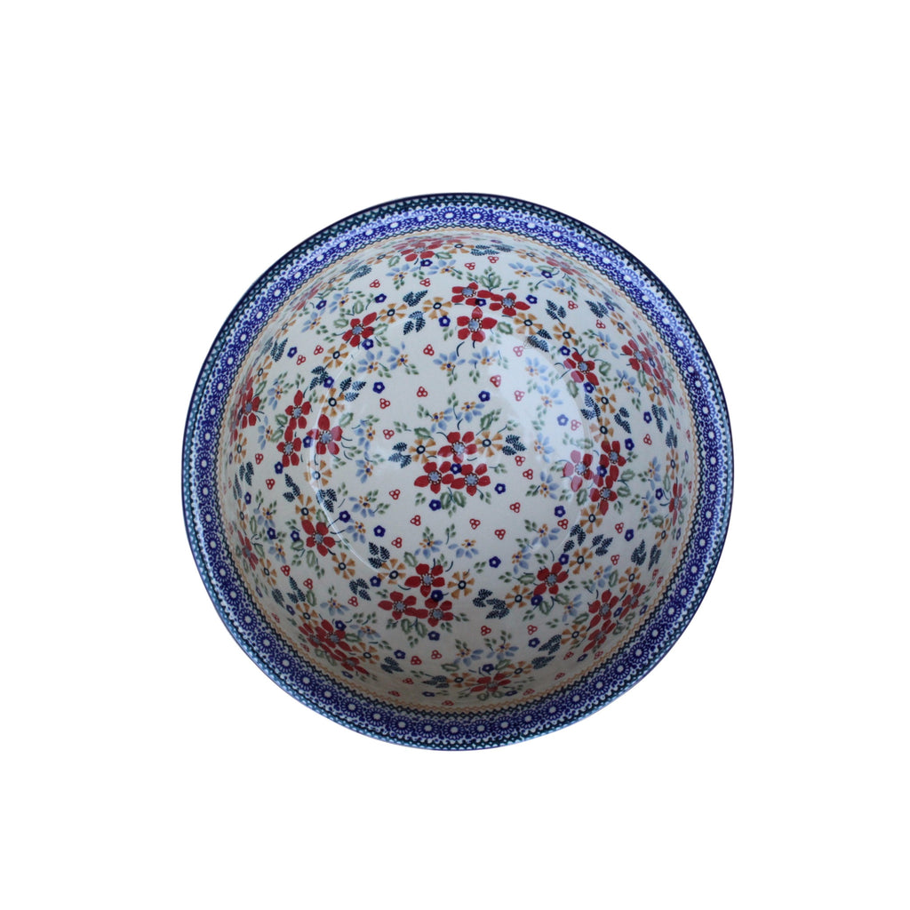 Harvest Floral - Large Fluted Bowl  Polish Ceramics - PasParTou