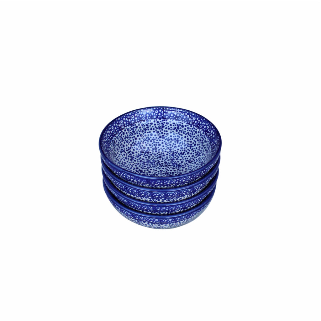 Blue Spatter - Dessert Bowl  Polish Ceramics - PasParTou