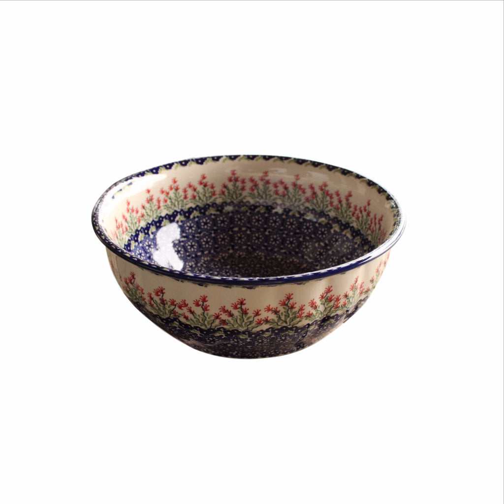 Garden - Large Fluted Serving Bowl  Polish Ceramics - PasParTou