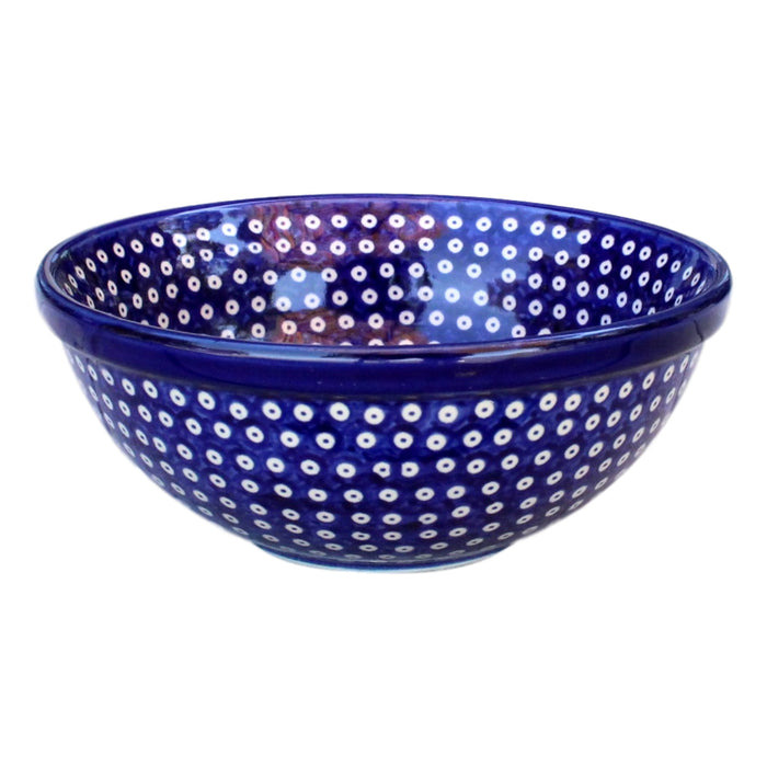 Dotty for Dots Navy - Small Serving Bowl  Polish Ceramics - PasParTou