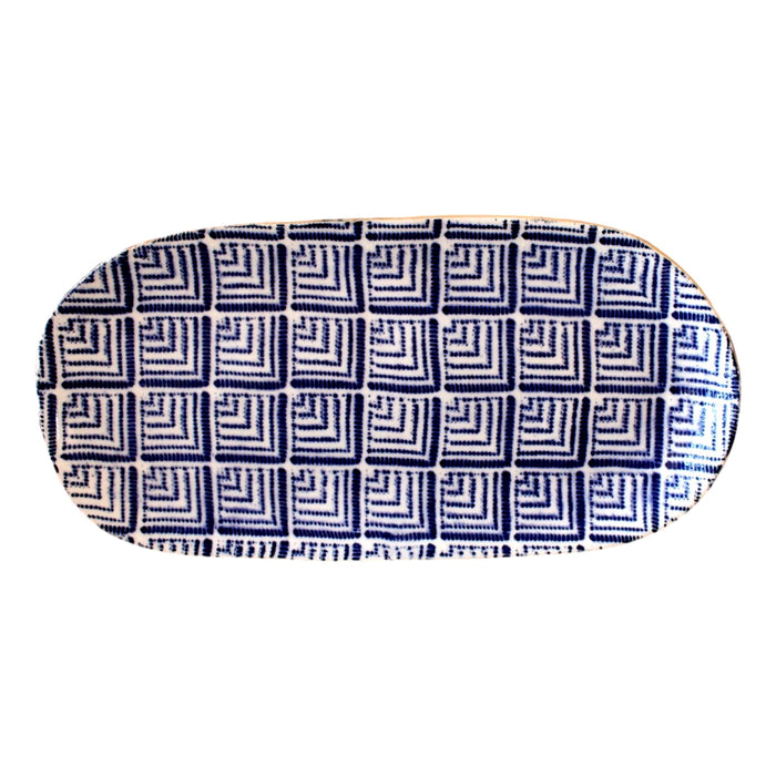 Bread Tray Deco Cobalt  Handmade pottery - PasParTou