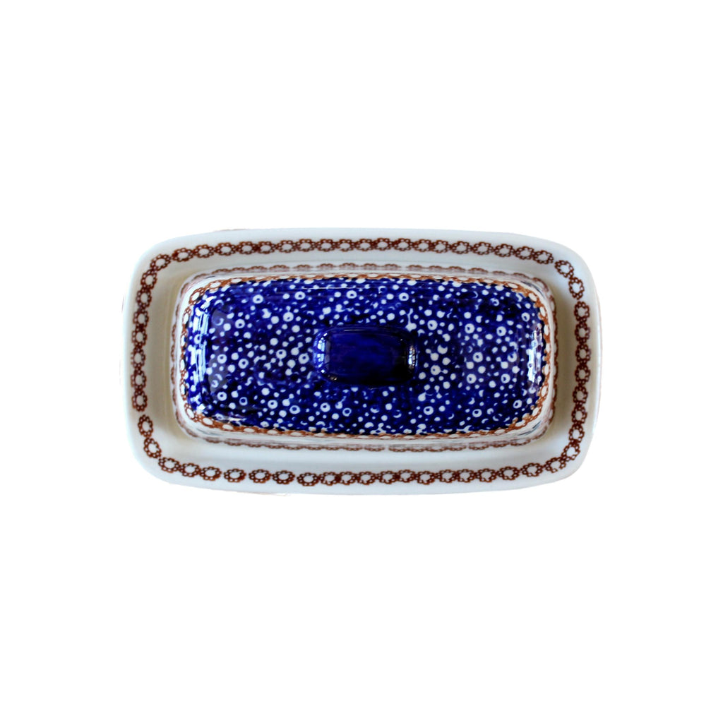 Red Rose - American Butter Dish  Polish Ceramics - PasParTou