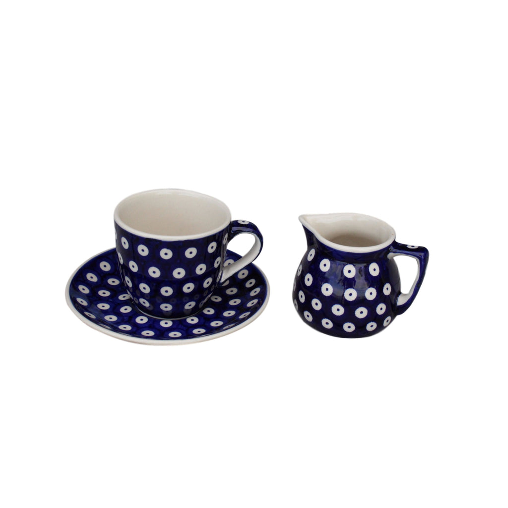Dots in Dots - Cup & Saucer  Polish Ceramics - PasParTou
