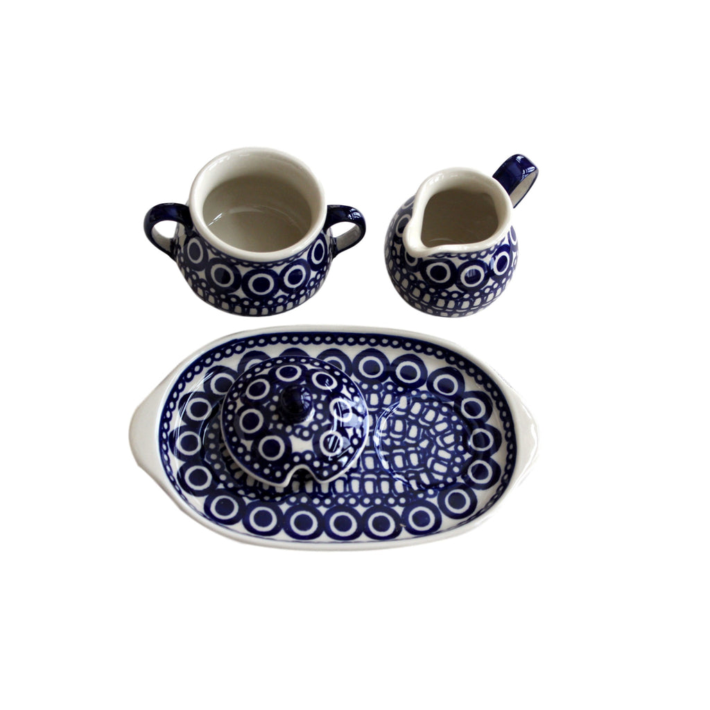 Circles - Sugar bowl and creamer  Polish Ceramics - PasParTou