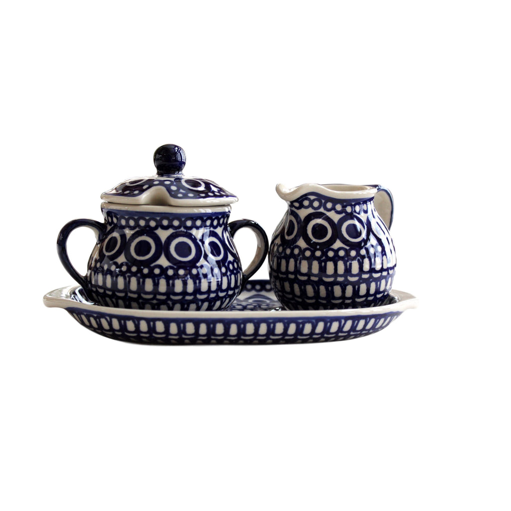 Circles - Sugar bowl and creamer  Polish Ceramics - PasParTou