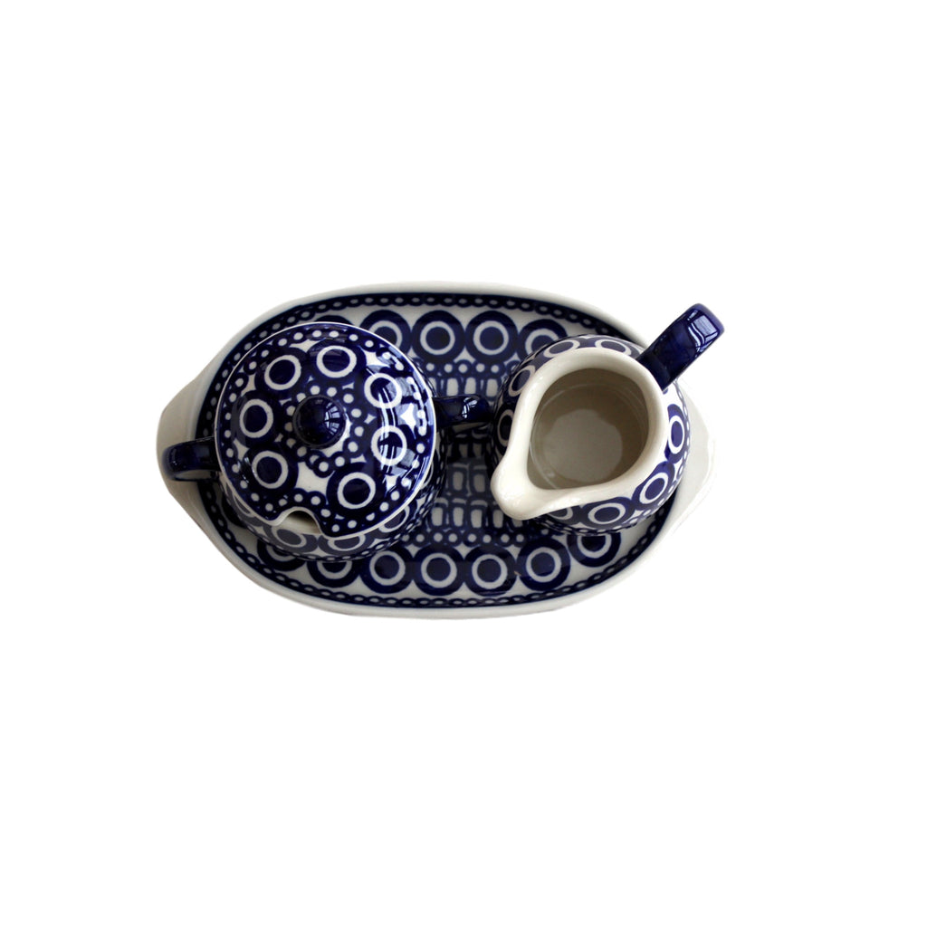 Circles - Sugar bowl and creamer  Polish Ceramics - PasParTou