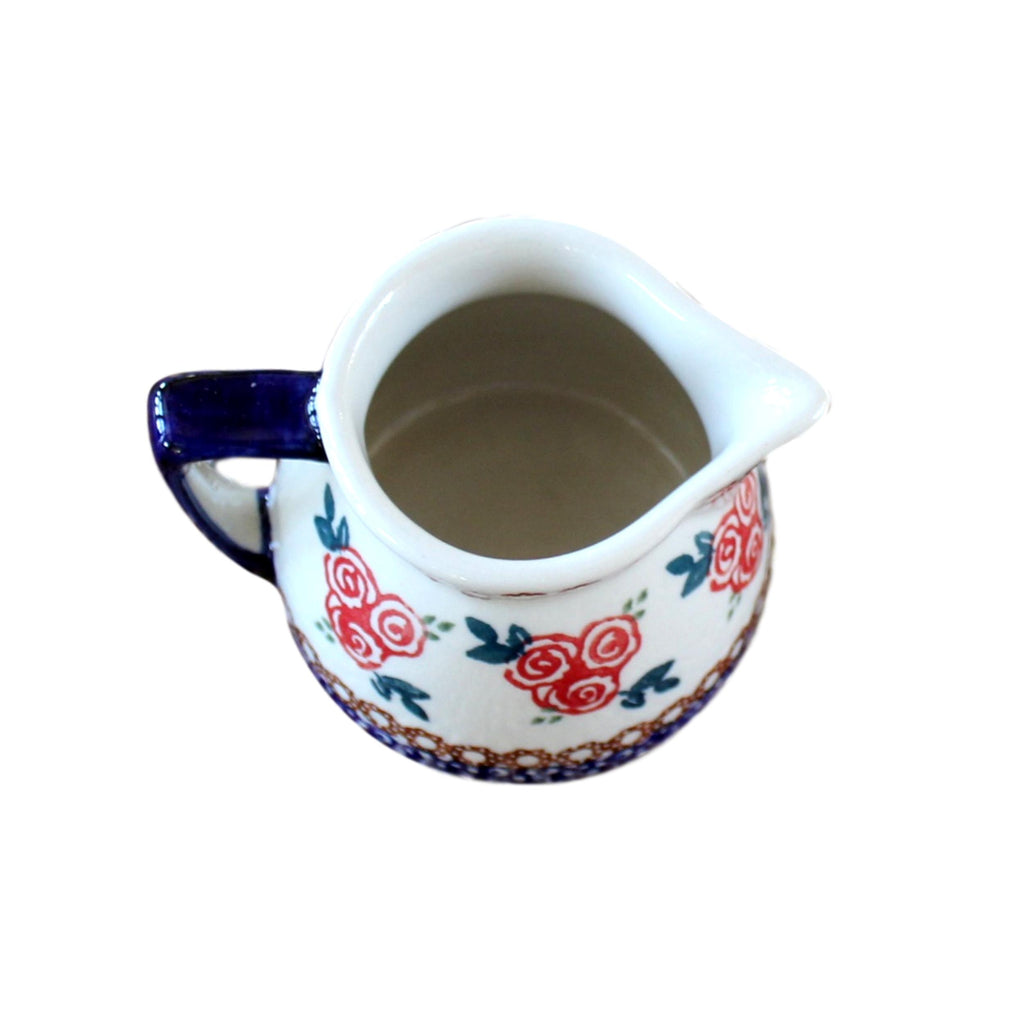Red Rose - Small Creamer  Polish Ceramics - PasParTou