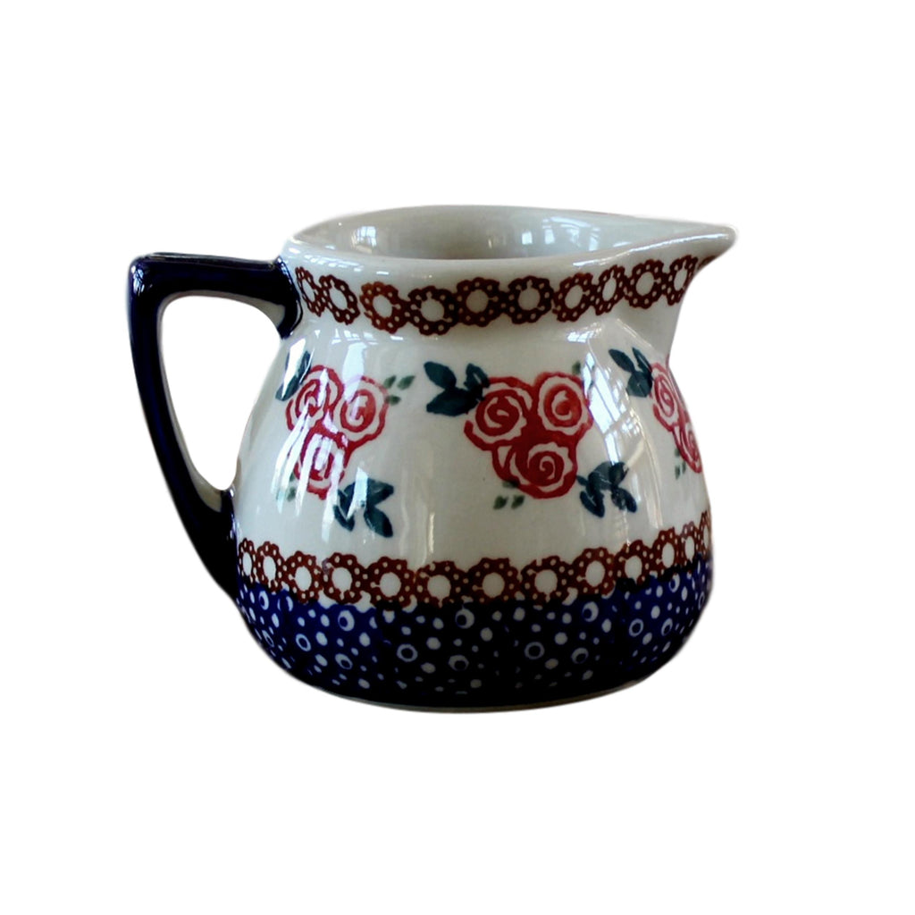 Red Rose - Small Creamer  Polish Ceramics - PasParTou